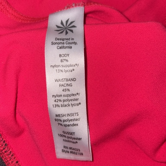 Athleta Relay Capri Pants Size Small Neon Pink/Orange/Heather Grey - Picture 12 of 12